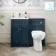 Milos Navy Blue Combination Vanity Basin and Austin Toilet 1000mm - Chrome Handles