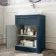 Milos Navy Blue Vanity with Troy Basin 600mm - Traditional Handles