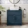 Milos Navy Blue Vanity with Troy Basin 800mm - Traditional Handles