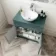 Milos Mystic Green Vanity with Oval Basin 800mm - Brushed Handles
