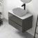 Corsica Tungsten Grey Wall Hung Drawer Vanity with Marble Top 800mm - Excludes Counter Top Basin