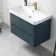 Corsica Inky Blue Wall Hung Basin Drawer Vanity 800mm