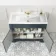 Lucia Inky Blue Basin Vanity 1030mm - Brushed Brass Accents