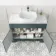 Lucia Midnight Green Vanity with Marble Top & Curved Counter Top Basin 1030mm