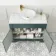 Lucia Midnight Green Vanity with Marble Top & Round Counter Top Basin 1030mm - Brushed Brass Accents
