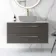 Elba Graphite Grey Wall Hung Drawer Vanity 1000mm Excludes Counter Top Basin - Brushed Brass Accents