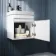 Corsica Gloss White Wall Hung Slimline Basin Vanity 400mm