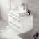 Omaha Gloss White Wall Hung Drawer Vanity with Marble Top & Marin Basin 800mm