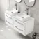 Omaha Gloss White Wall Hung Drawer Vanity with Marble Top & Marin Basin 1200mm