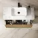 Sorrento Fluted Country Oak Wall Hung Drawer Vanity with Marble Top & Marin Basin 1000mm