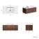 Sorrento Fluted Black Walnut Wall Hung Drawer Vanity with Marble Top & Reno Basin 1000mm