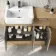 Sicily Fluted Country Oak Combination Vanity Basin and Aruba Toilet 1500mm - Chrome Handles