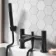 Tyne Matt Black Basin & Shower Bath Mixer Tap Set