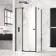 Vienna Matt Black Easy Clean 8mm Hinged Shower Enclosure 1000x800mm
