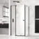 Vienna Matt Black Easy Clean 8mm Hinged Shower Enclosure 1100x800mm