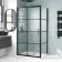 London Matt Black Grid 6mm Sliding Shower Enclosure 1000x700mm