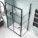 London Matt Black Grid 6mm Sliding Shower Enclosure 1100x700mm