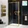 Hamburg Brushed Brass Easy Clean 8mm Sliding Shower Enclosure 1000x800mm - Easy Fix