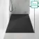 Berlin Rectangular Matt Black Slate Effect SMC Composite Shower Tray 1700x900mm