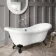 Tonbridge 1600mm Roll Top Bath - Black Ball Feet