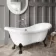 Tonbridge 1600mm Roll Top Bath - Black Claw Feet