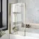 Dover 1500x750 Keyhole Shower Bath & 6mm Easy Clean Brushed Brass Framed Bath Screen