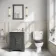Hudson Traditional Close Coupled Toilet With Graphite Grey Wooden Seat - Brushed Brass Lever