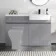 Foster Stone Grey Basin Vanity With Back To Wall Unit 1200mm - Right Handed