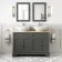 Lucia Graphite Grey Double Vanity with Oak Effect Top & Oval Counter Top Basin 1200mm