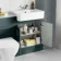 Monaco Midnight Green Combination Vanity Basin with Marble Top & Atlanta Toilet 1200mm