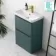 Corsica Midnight Green Slimline Basin Drawer Vanity 600mm