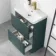 Corsica Midnight Green Slimline Basin Drawer Vanity 600mm