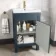 Bermuda Inky Blue Basin Vanity 500mm - Brushed Brass Accents