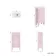 Bermuda Cashmere Pink Cloakroom Basin Vanity 400mm - Brushed Brass Accents