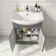 Capri Slate Grey Combination Vanity Basin and Austin Toilet 1150mm - Chrome Handles