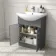 Capri Slate Grey Combination Vanity Basin and Houston Toilet 1150mm - Chrome Handles