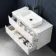 Corsica Gloss White Vanity Drawer with Marble Top & Marin Basin 1000mm