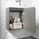 Trent Stone Grey Cloakroom Wall Hung Basin Vanity 400mm and Toilet Set