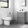 Trent Stone Grey Basin Drawer Vanity 600mm and Toilet Set