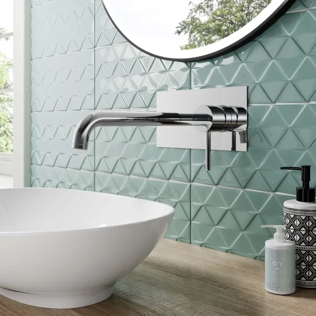 Trent Chrome Wall Mounted Basin Mixer Tap