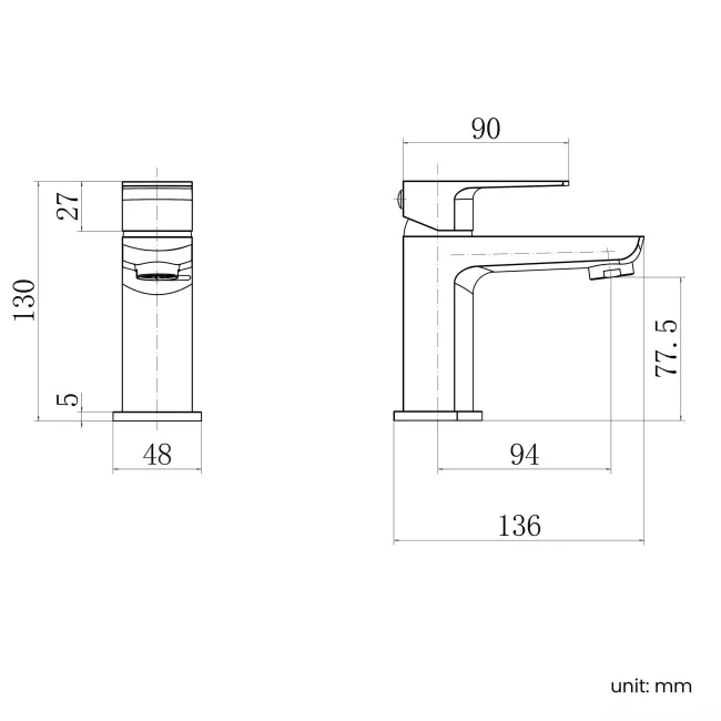 Soar Chrome Cloakroom Basin Mixer Tap
