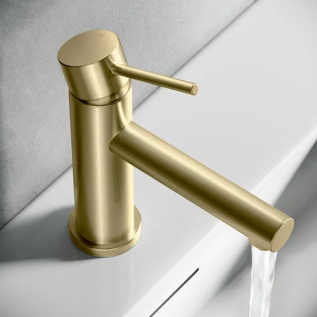 Don Brushed Brass Basin Mixer Tap