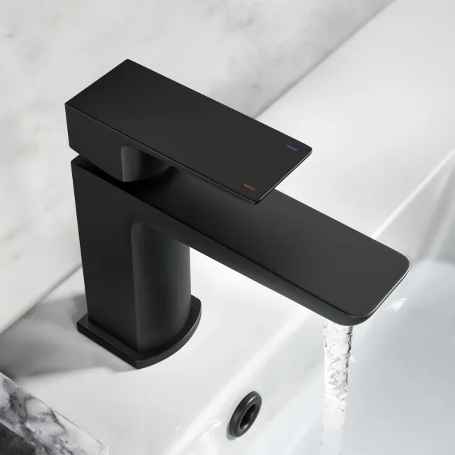 Ribble Matt Black Basin Mixer Tap