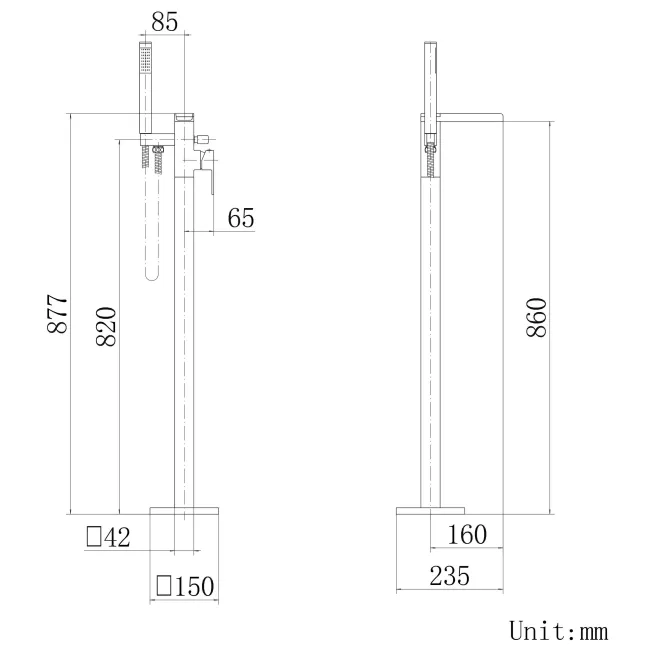 Avon Chrome Waterfall Freestanding Bath Shower Mixer Tap