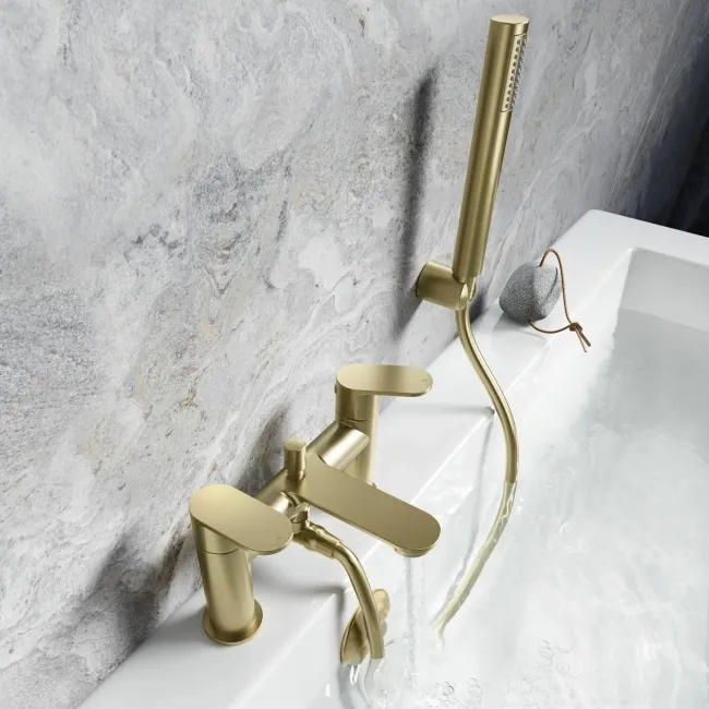 Avill Brushed Brass Bath Filler & Handheld Shower