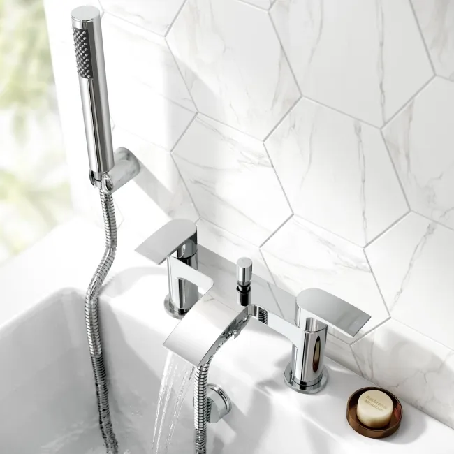 Spey Chrome Bath Filler & Handheld Shower
