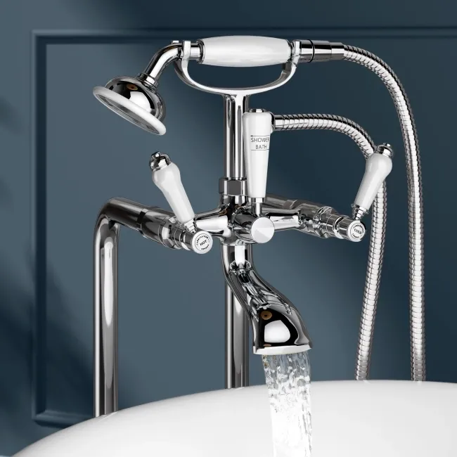 Beauly Chrome Freestanding Bath Shower Mixer Tap