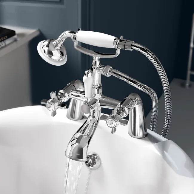 Nairn Traditional Chrome Bath Shower Mixer Tap