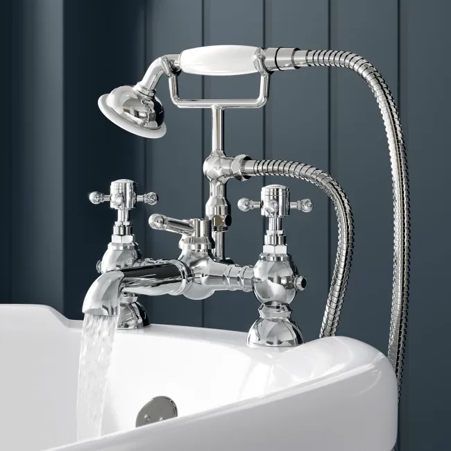 Tweed Traditional Chrome Bath Shower Mixer Tap