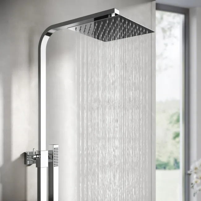 Chrome Square Thermostatic Shower